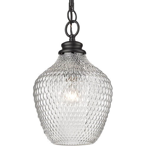 Adeline 1 Light 9 inch Matte Black Pendant Ceiling Light